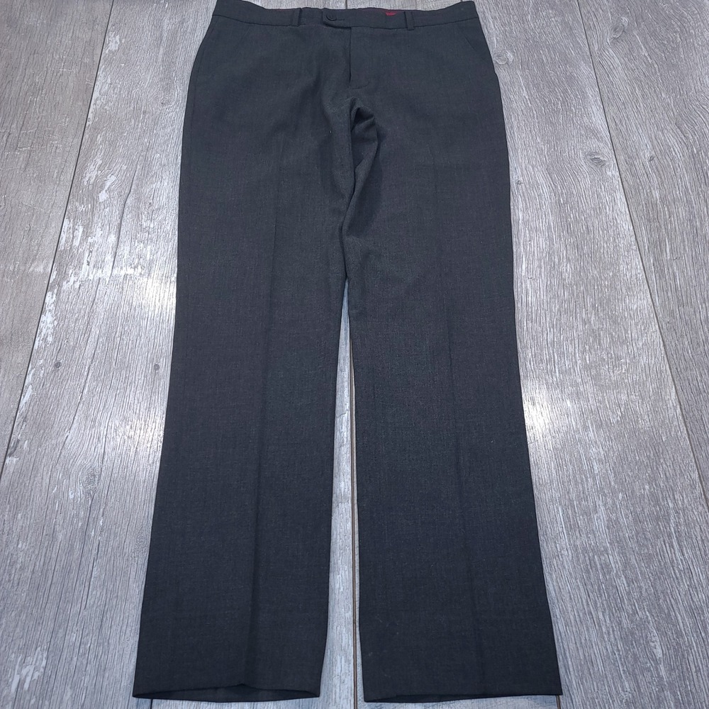 Alberto George Trousers Mens 34x34 Grey Ceramica Modern Fit Dress Pants